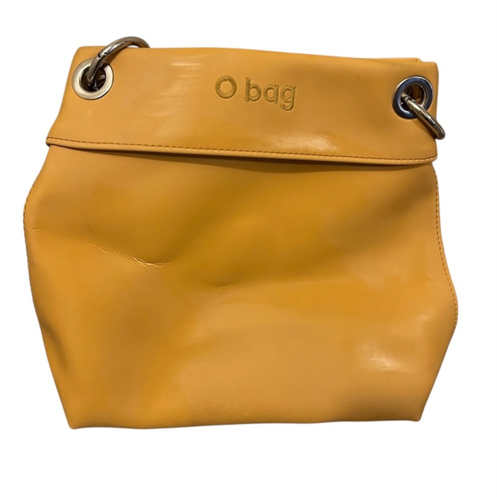 Yellow O Bag with Silver tone Hardware